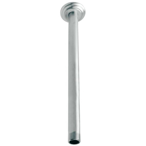 Westbrass 1/2" IPS x 12" Ceiling Mounted Shower Arm W/ Flange in Satin Nickel D3612A-07 - main